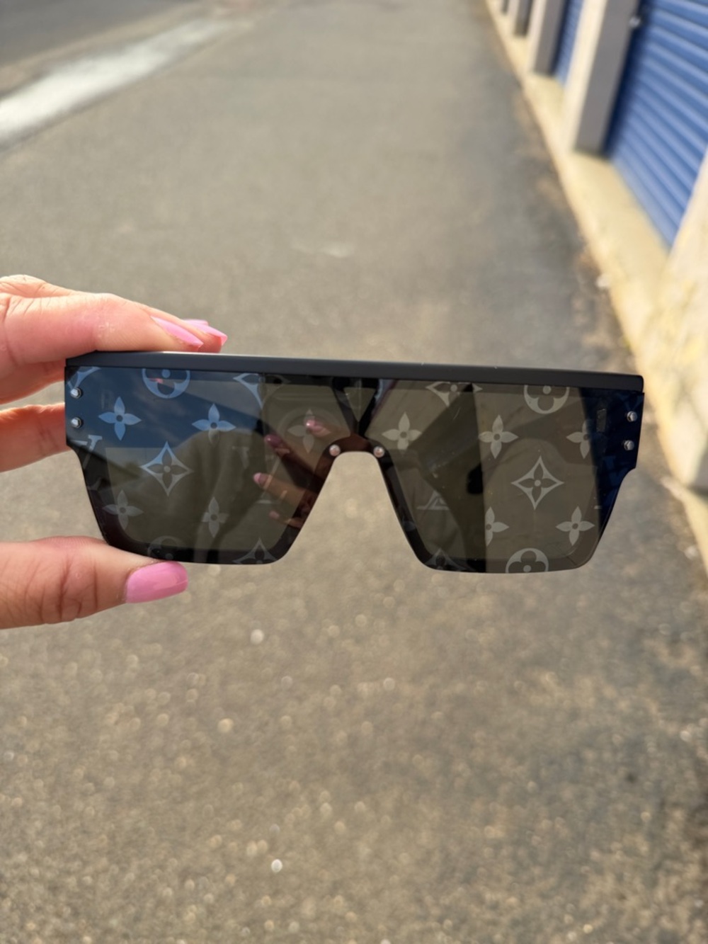Louis Vuitton Monogram Shield Sunglasses in Black